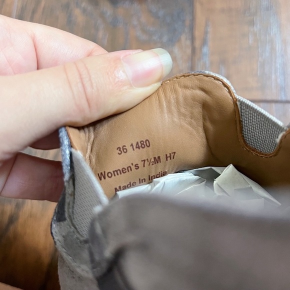 Trask • Ashley Pewter Camo Slide mule grey silver camouflage print leather - Picture 7 of 12